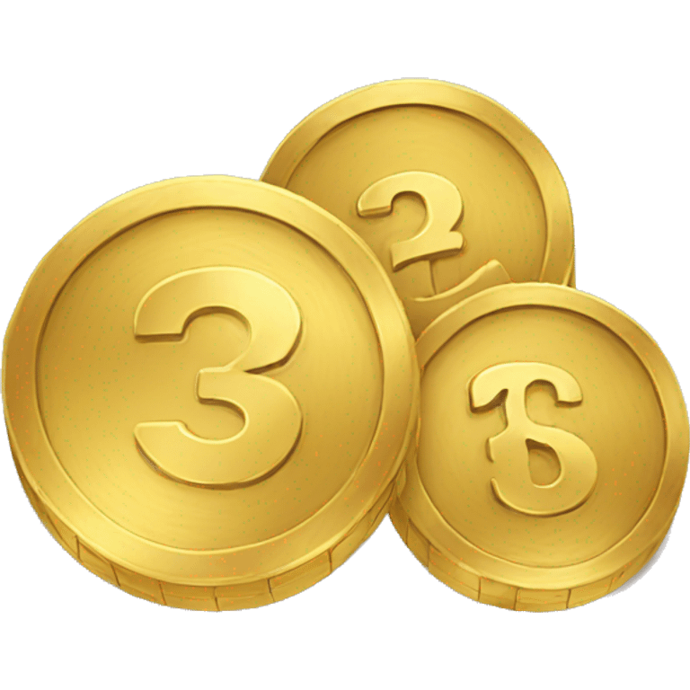 3 gold coins emoji