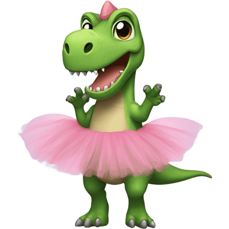 dinosaur wearing tutu emoji