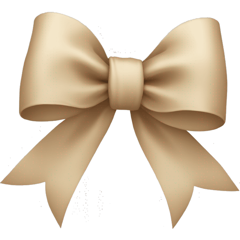 Beige Christmas bow emoji