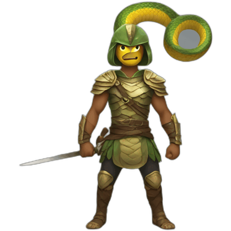 Emoji snake warrior emoji