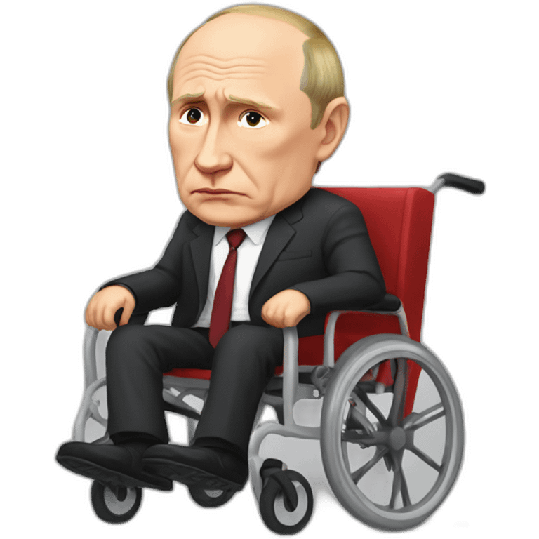 Sad meatcube blood big red wheelchair vladimir putin emoji