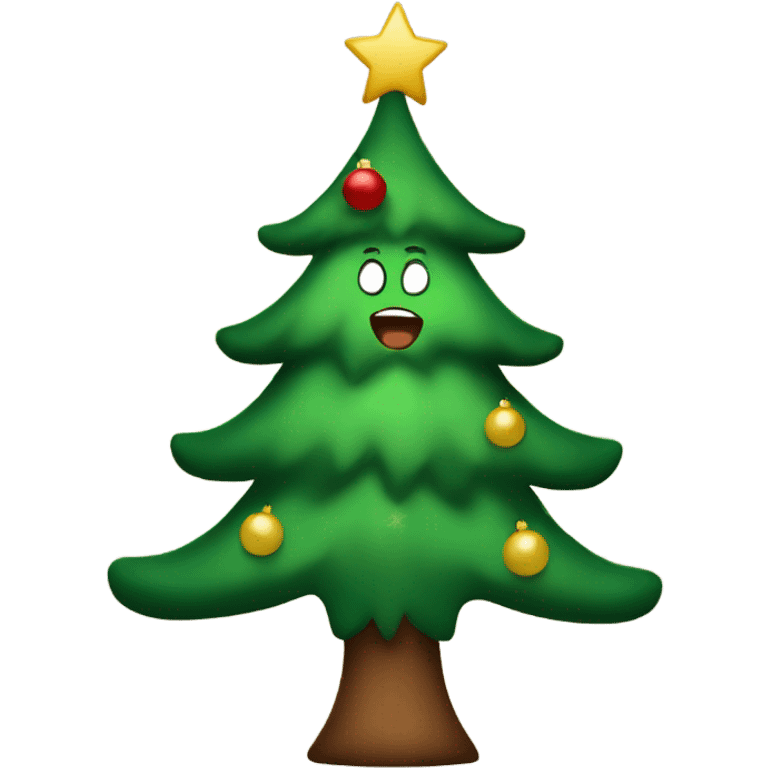 Singing Christmas tree emoji