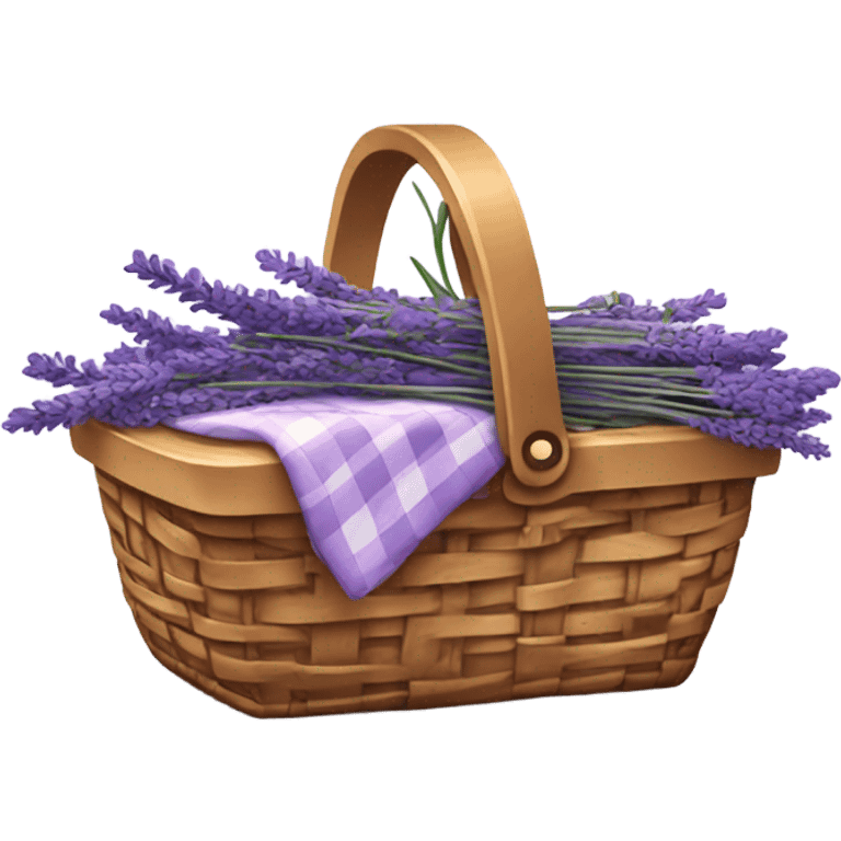 Picnic basket lavender emoji