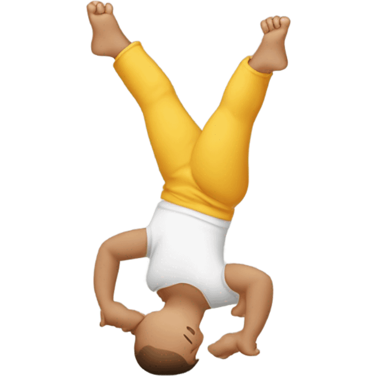 Baby doing a handstand emoji