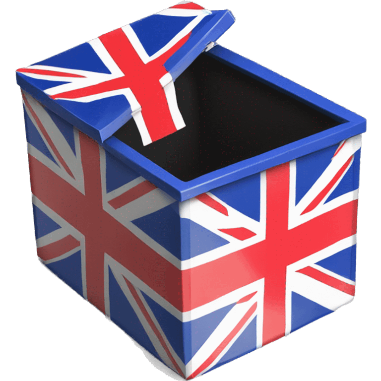 UK flag ballot box auberguine emoji