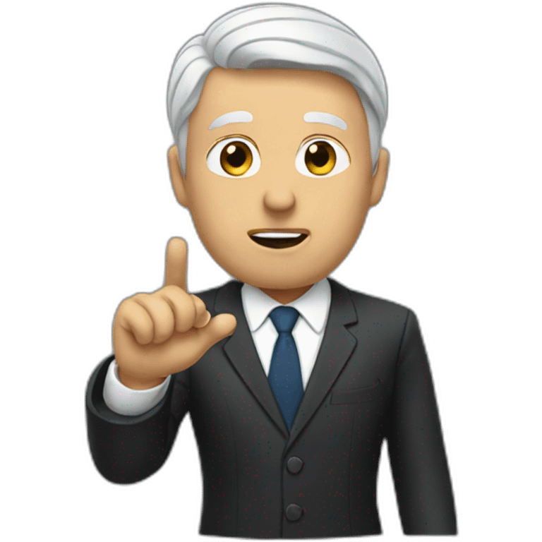 lawyer swearing with his hand emoji