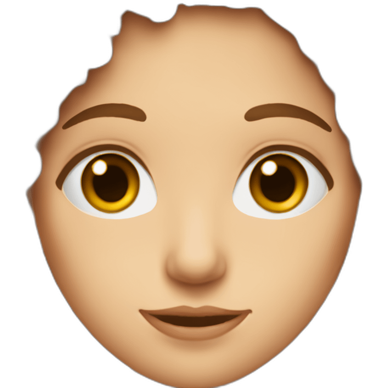 a middle age, midlle brown curl hair, brown eyes and glass woman edtech specialist emoji