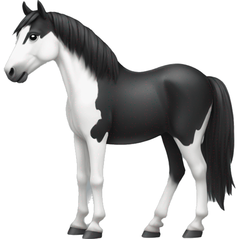 Black and white horse  emoji