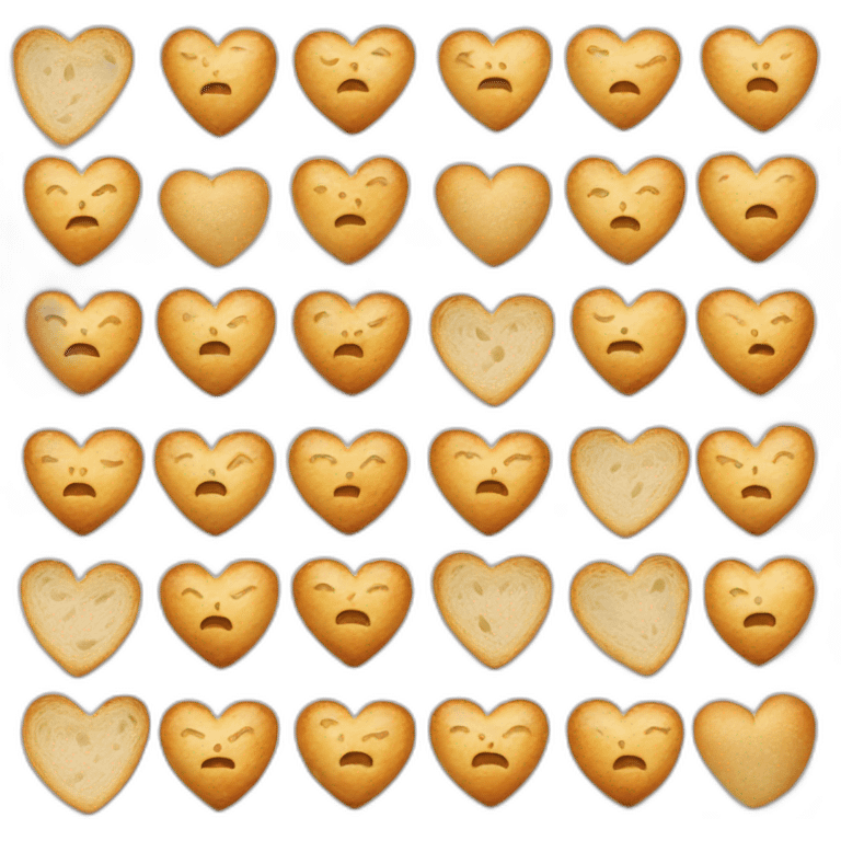 Heart made of baguette emoji