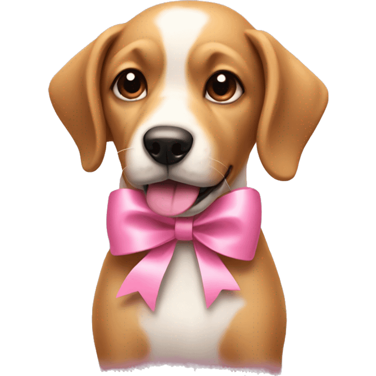 dog with a pink bow emoji