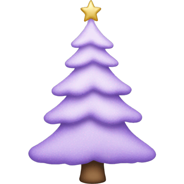 Pastel purple christmas tree emoji