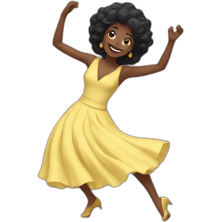 Una negrita bailando emoji