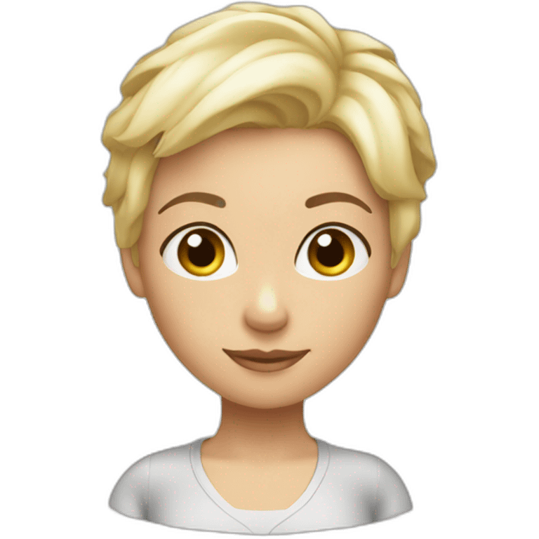 short blonde pilates emoji