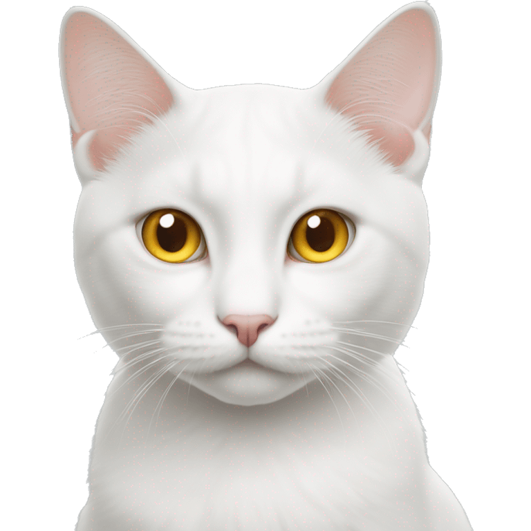 White cat with Heterochromia emoji