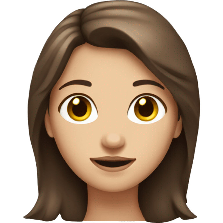 Brunette woman brown hair durmeindl emoji