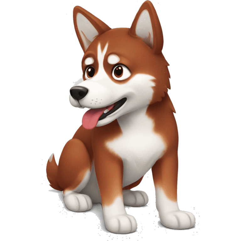 Red husky emoji