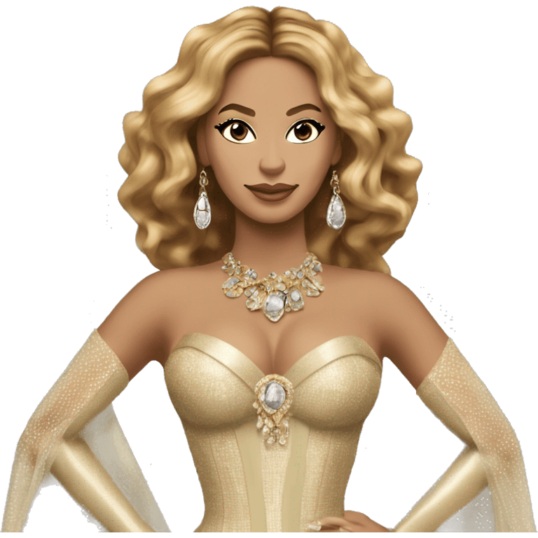 Iconic-style Candid Likeness Beyoncé:

A regal presence with an intense focus and poised stance, often adorned in glamorous attire. Known for her powerful aura and unwavering grace, radiating strength and talent. emoji