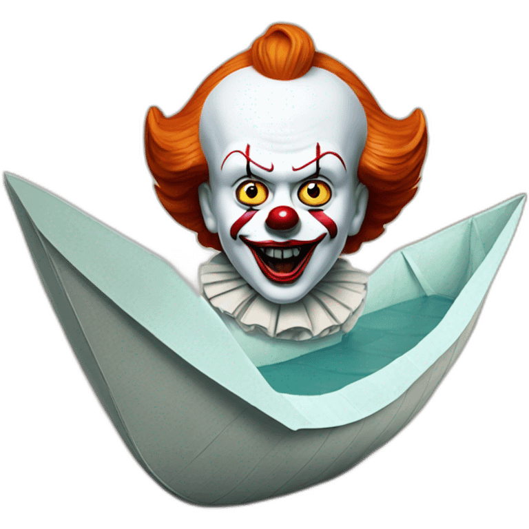 pennywise with paper boat emoji