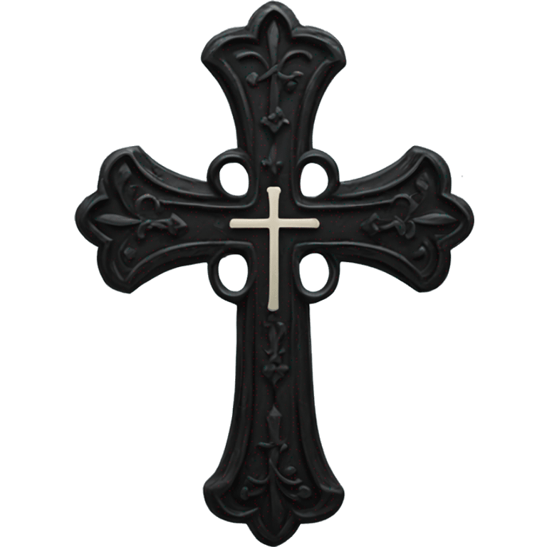 black gothic cross item emoji