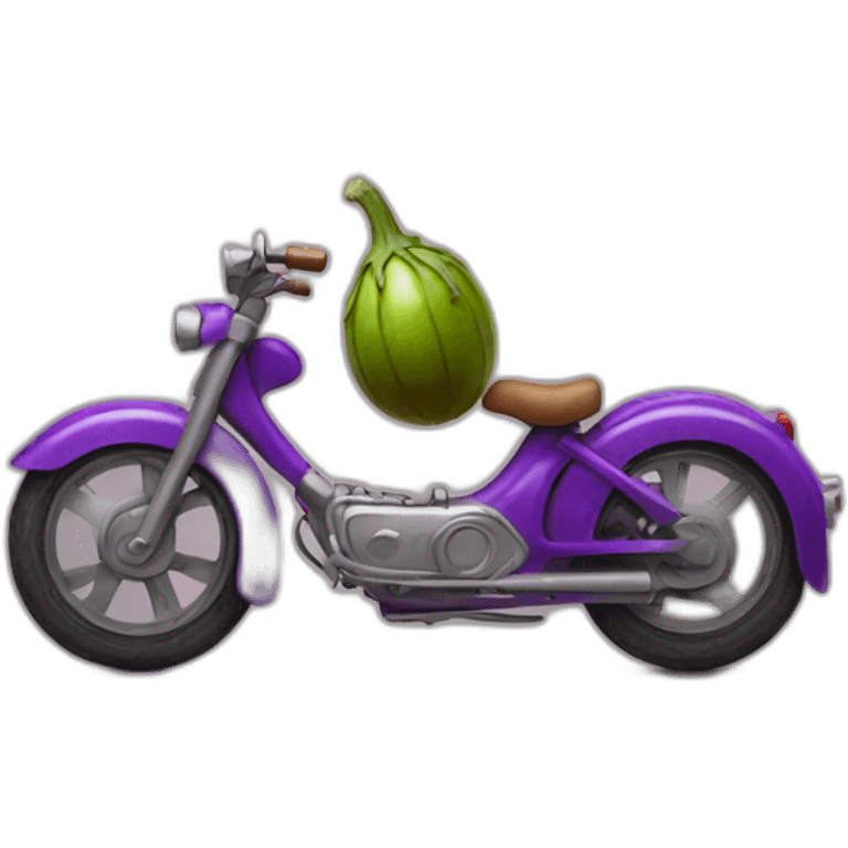 eggplant on a bike emoji