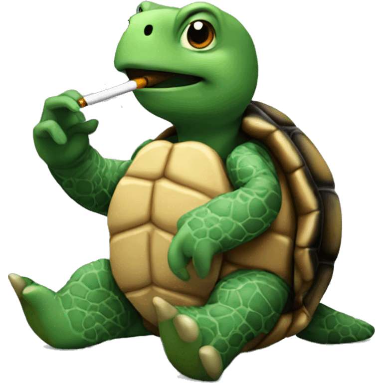 Turtle smoking a cigarette  emoji