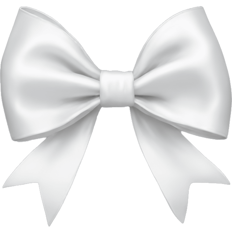 white satin bow emoji