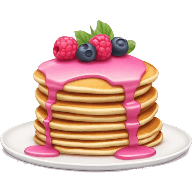 pancakes light pink berry emoji