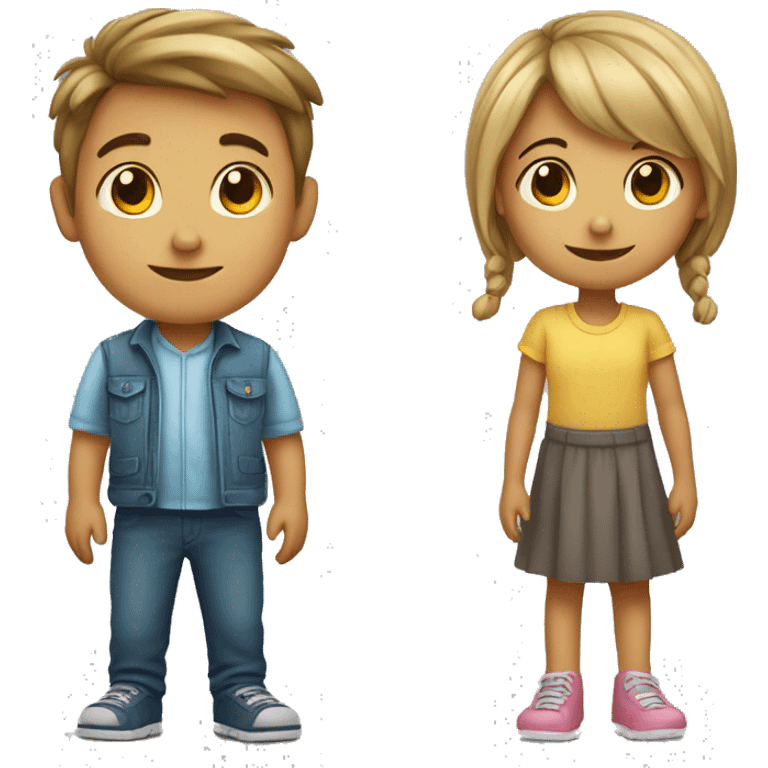 little boy and an little girl emoji