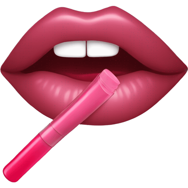 Cute lip gloss emoji