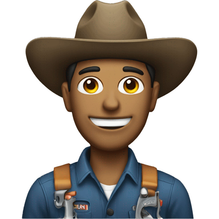 Mechanic wearing a sombrero emoji