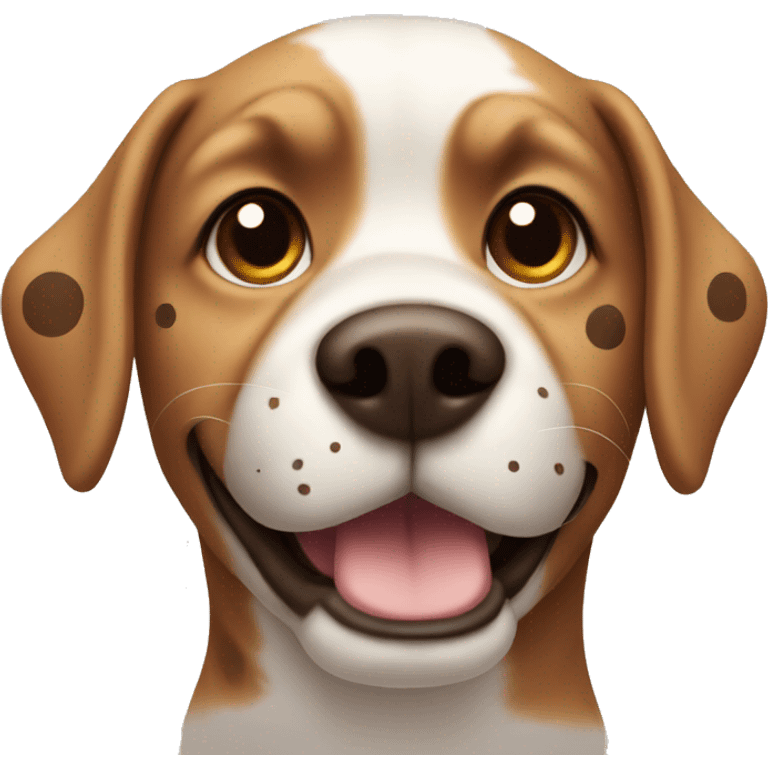 dog whit brown dots  emoji