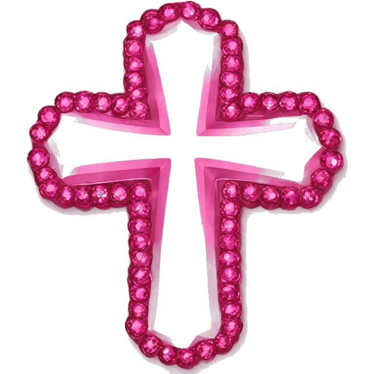 Pink cross strass emoji