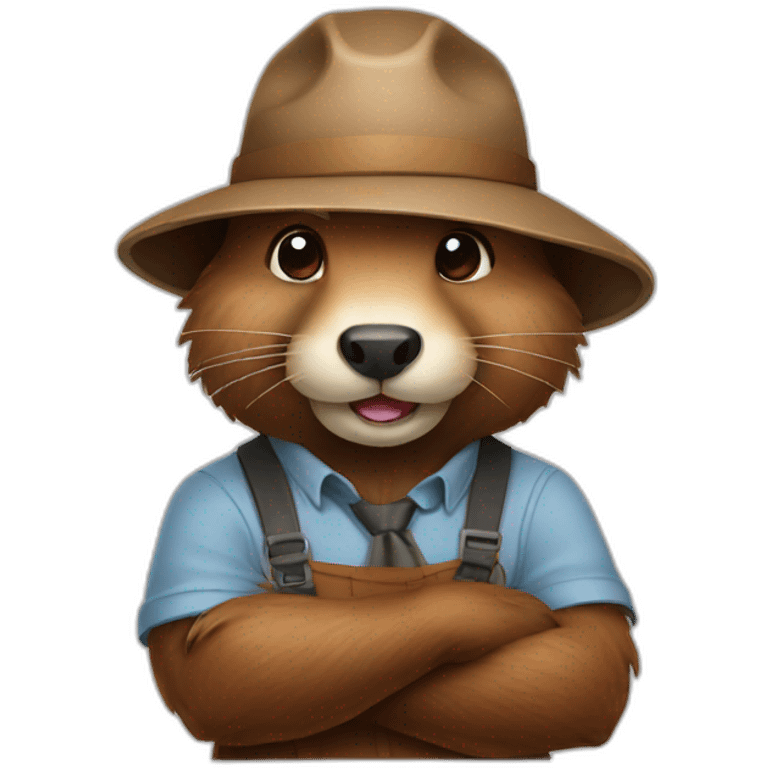 working beaver emoji