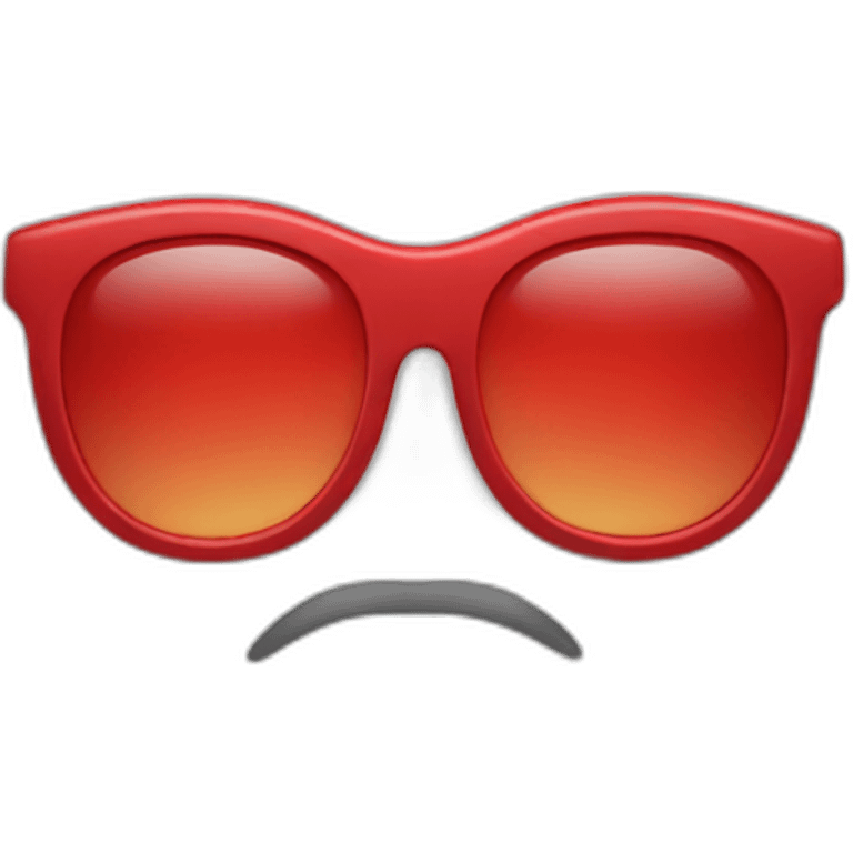 basic emoji with red glases emoji