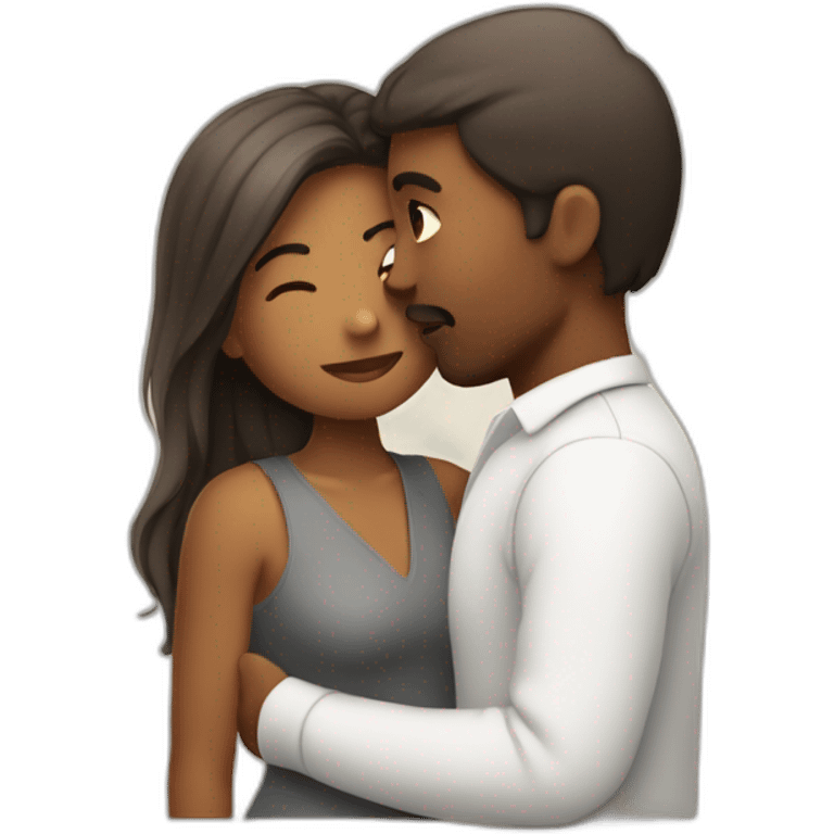 HOMME et femme bisous emoji