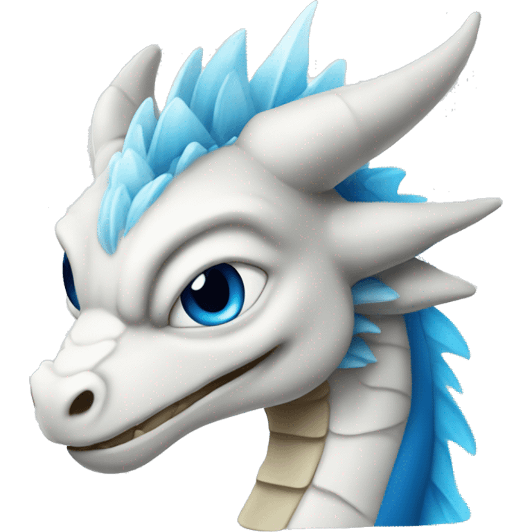 Whitest dragon with blue wings emoji