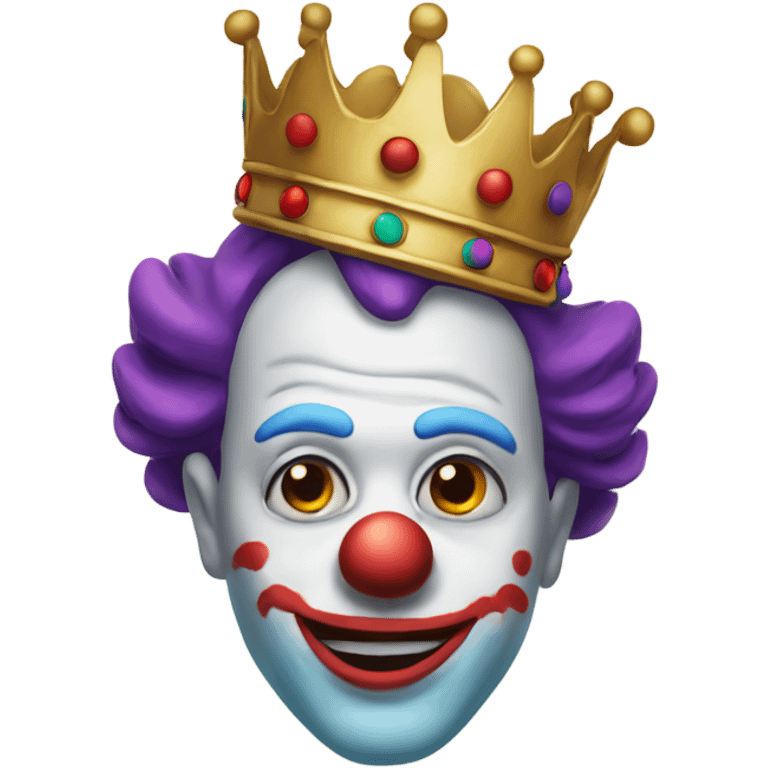 clowns with a crown on  emoji