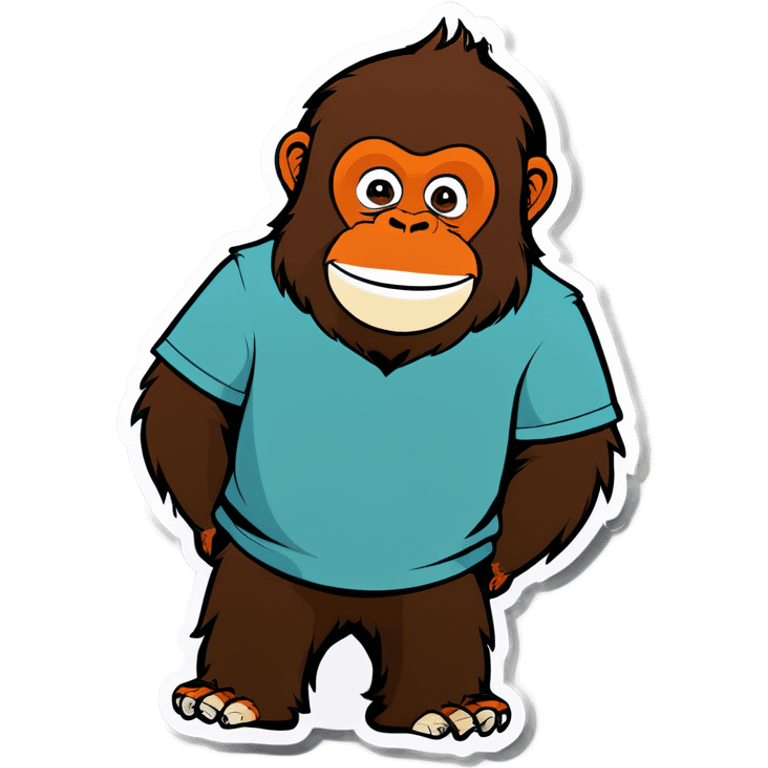 Orangutan wearing t shirt  emoji