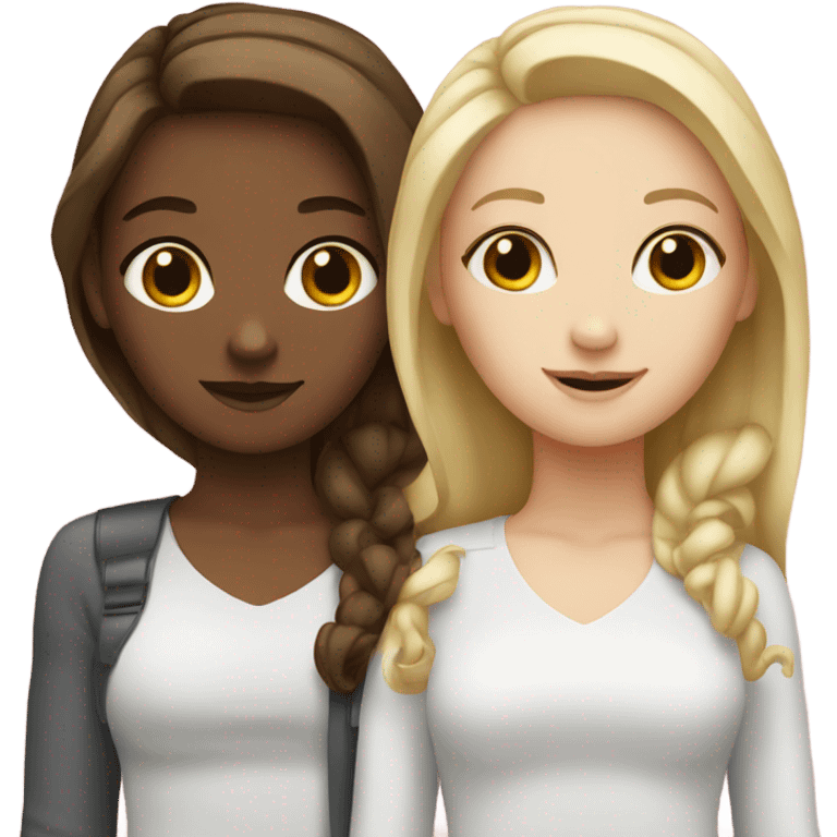 Three white girls  emoji