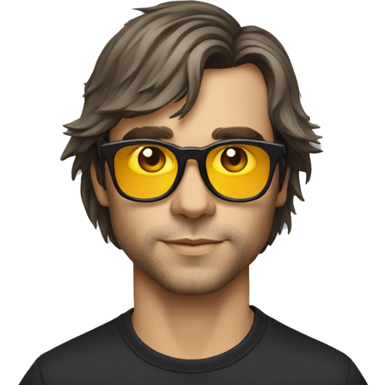 Orelsan avec des lunettes de soleil emoji