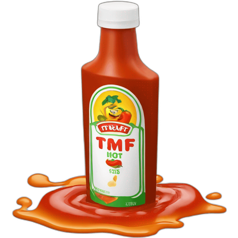 truff hot sauce bottle pouring emoji