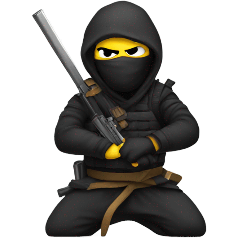 Ninja with a gun emoji