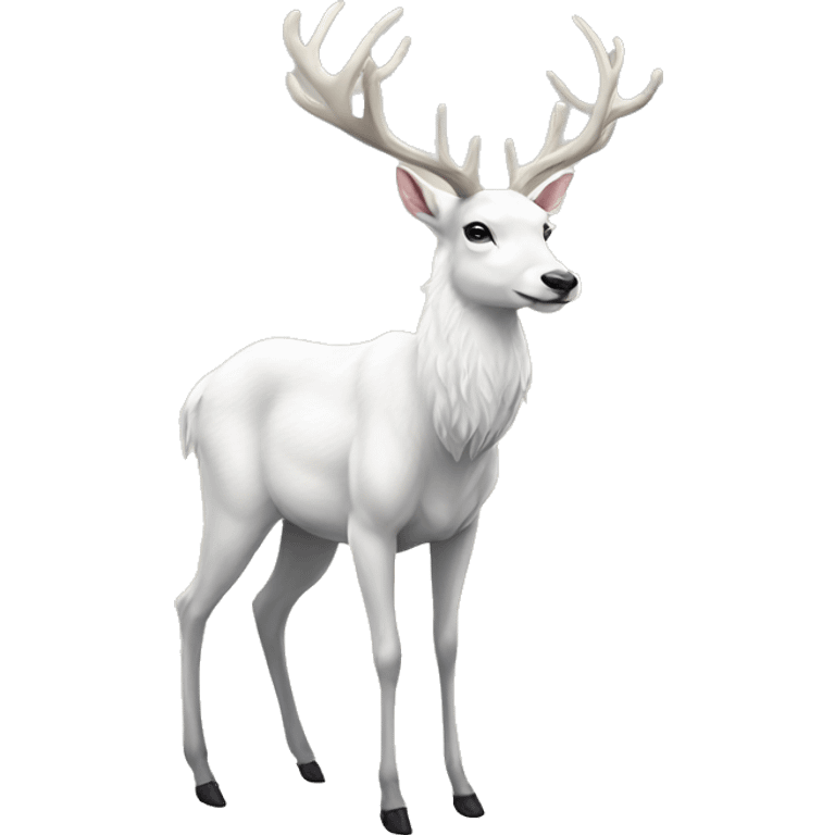 Majestic white deer emoji