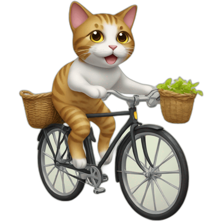 CAT on Bicycle emoji