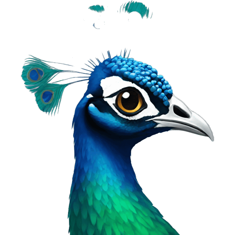 peacock wearing earrings  emoji