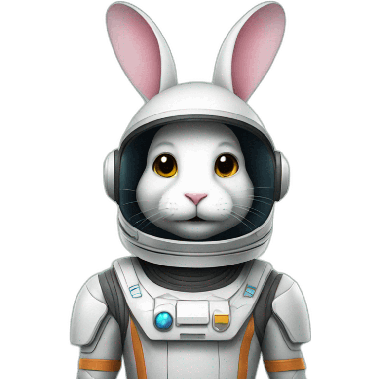 space rabbit with helmet emoji