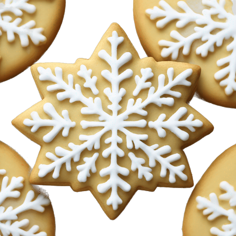 Sugar cookie with snowflake emoji