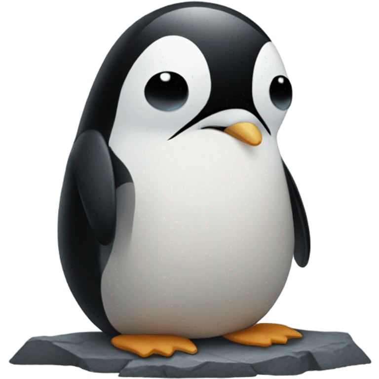 Penguin crying at grave emoji