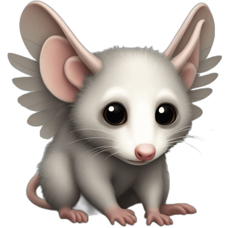 Adult wild opossum with wings  emoji