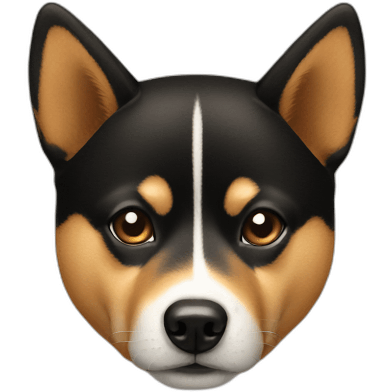 black and tan shiba face emoji